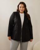 Atmos&Here Curvy - Women's Black Blazers - Seville Linen Blazer - Size 20 at The Iconic