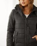 Atmos&Here - Women's Black Puffer Jackets - Alpine Puffer Jacket - Size 16 at The Iconic