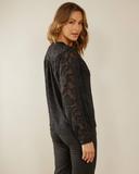 Atmos&Here - Women's Black Shirts & Blouses - Burnout Blouse - Size 10 at The Iconic