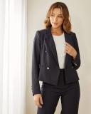 Atmos&Here - Women's Blue Blazers - Sabira Double Breasted Jacket - Size 8 at The Iconic