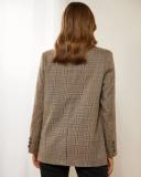 Atmos&Here - Women's Brown Blazers - Vera Oversized Check Blazer - Size 16 at The Iconic