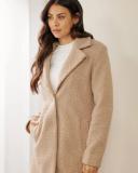 Atmos&Here - Women's Brown Coats - Harriette Boucle Coat - Size 16 at The Iconic