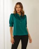 Atmos&Here - Women's Green Shirts & Blouses - Ardley Top - Size 10 at The Iconic