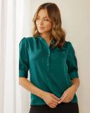 Atmos&Here - Women's Green Shirts & Blouses - Ardley Top - Size 10 at The Iconic
