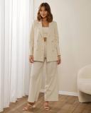 Atmos&Here - Women's Neutrals Blazers - Seville Linen Blazer - Size 16 at The Iconic