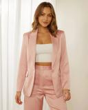 Atmos&Here - Women's Pink Blazers - Aubrielle Satin Blazer - Size 10 at The Iconic