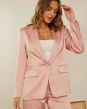 Atmos&Here - Women's Pink Blazers - Aubrielle Satin Blazer - Size 6 at The Iconic