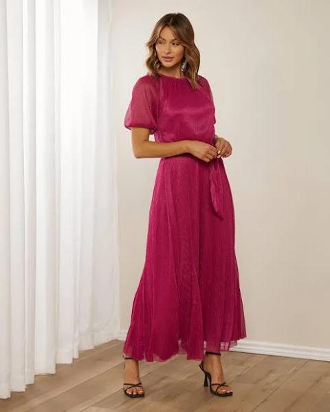 Atmos&Here - Women's Pink Midi Dresses - Hallie Midi Dress - Size 8 at The Iconic