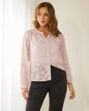 Atmos&Here - Women's Pink Shirts & Blouses - Burnout Blouse - Size 12 at The Iconic