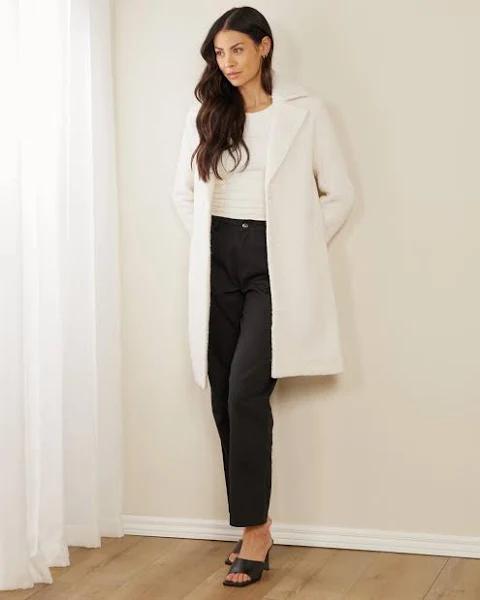 Atmos&Here - Women's White Coats - Harriette Boucle Coat - Size 16 at The Iconic