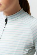 Attaquer Womens A-Line Jersey Fine Stripe L Light Blue AU446839