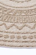 Aura Beige Indoor Outdoor Round Rug - 160x160cm