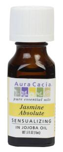 Aura Cacia Jasmine, Absolute, in Jojoba Oil - 0.5 fl oz