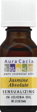 Aura Cacia Jasmine, Absolute, in Jojoba Oil - 0.5 fl oz