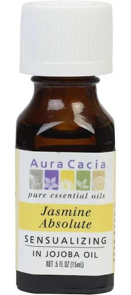 Aura Cacia Jasmine, Absolute, in Jojoba Oil - 0.5 fl oz