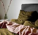 Aura Halo Organic Cotton Quilt Cover Range Khaki - Super King / Green