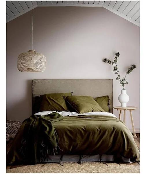Aura Home Maison Vintage Bedlinen Collection in Green Queen Size