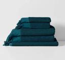 Aura Home Paros Rib Bath Towel Range in Indian Teal Bath Towel