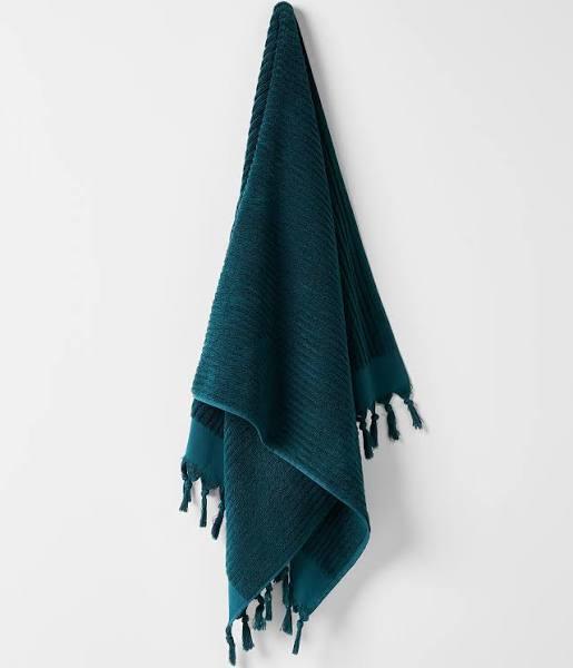 Aura Home Paros Rib Bath Towel Range in Indian Teal Bath Towel