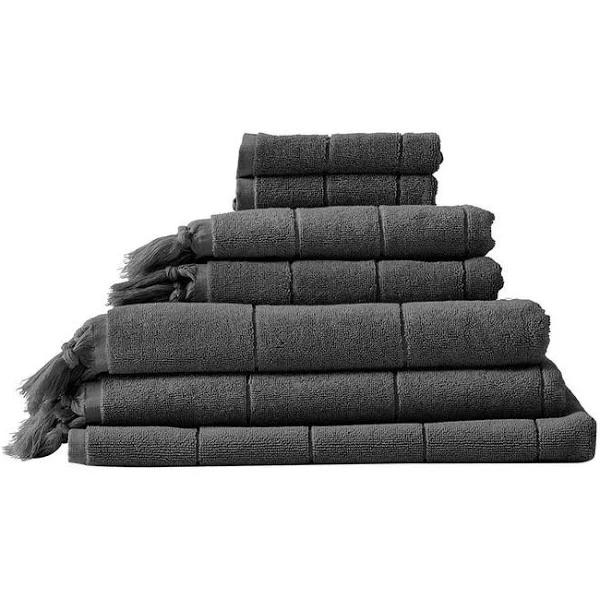 Aura Paros 580GSM Cotton Bath Sheet Charcoal