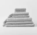 Aura Paros 580GSM Cotton Bath Towel Range Dove - Face Washer / Grey