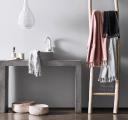 Aura Paros 580GSM Cotton Bath Towel Range Dove - Face Washer / Grey