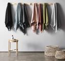 Aura Paros 580GSM Cotton Bath Towel Range Dove - Face Washer / Grey