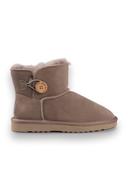 AUS Wooli UGG Cabarita Short Sheepskin Button Boot - Light Grey