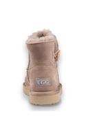 AUS Wooli UGG Cabarita Short Sheepskin Button Boot - Light Grey