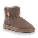 AUS Wooli UGG Cabarita Short Sheepskin Button Boot - Light Grey - AU Women 11/AU Men 9
