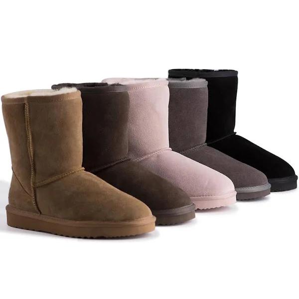 AUS Wooli UGG Cronulla Mid Calf Sheepskin Boot - Black
