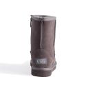 AUS Wooli UGG Mid Calf Zip-Up Sheepskin Boot - Grey