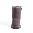 AUS Wooli UGG Mid Calf Zip-Up Sheepskin Boot - Grey