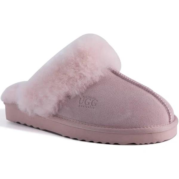 AUS Wooli UGG Sydney Unisex Sheepskin Wool Slippers - Pale Pink
