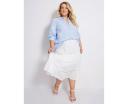 Autograph - Plus Size - Womens Skirts - Woven Lace Trim Midi Skirt