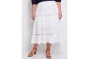 Autograph - Plus Size - Womens Skirts - Woven Lace Trim Midi Skirt