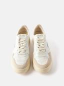 Autry - Medalist Leather and Suede Trainers - Womens - White Pink