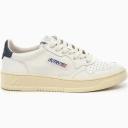 Autry Medalist Leather Suede Low White Azure Beige
