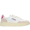 Autry Medalist Leather Suede Low White Azure Beige