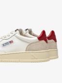 Autry Medalist Low - Leather / Suede White / Red - US 10.5 - Men