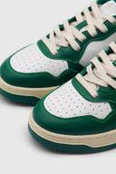 Autry Green & White Medalist Low Sneakers