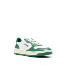 Autry Green & White Medalist Low Sneakers