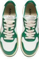 Autry Green & White Medalist Low Sneakers