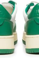 Autry Green & White Medalist Low Sneakers