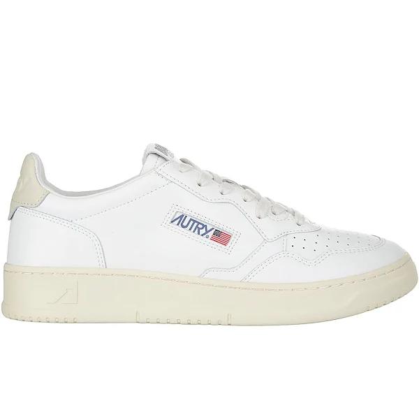 Autry Medalist Low - White and ASP - AULMLL54-WHA Leather Colour: Whit