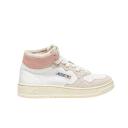 Autry - Medalist Mid-Top Goat Leather/Suede Sneakers - Women - Pink