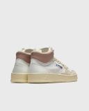 Autry - Medalist Mid-Top Goat Leather/Suede Sneakers - Women - Pink