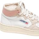 Autry - Medalist Mid-Top Goat Leather/Suede Sneakers - Women - Pink