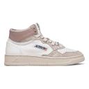 Autry - Medalist Mid-Top Goat Leather/Suede Sneakers - Women - Pink