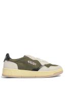 Autry - Medalist Suede and Corduroy Trainers - Mens - Green Multi